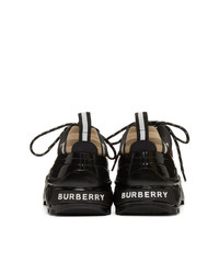 Burberry Black And Beige Arthur Sneakers