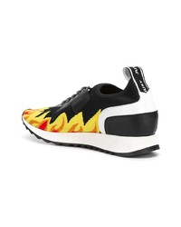 Just Cavalli Flame Print Low Top Sneakers