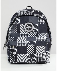 Hype Backpack In Monochrome Geo Print