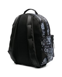 VERSACE JEANS COUTURE Baroque Pattern Print Zip Up Backpack