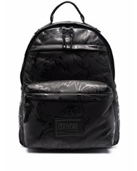 VERSACE JEANS COUTURE Baroque Print Logo Patch Backpack