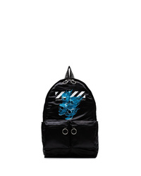 Off-White Black And Blue Skulls Print Backpack