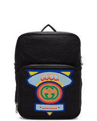 Gucci Black Medium 80s Patch Backpack