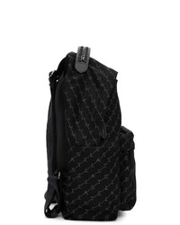 Stella McCartney Black Monogram Falabella Backpack