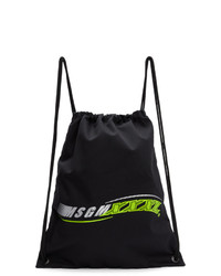 MSGM Black Xxxl Logo Backpack
