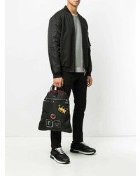 Dolce & Gabbana Drawstring Patch Backpack