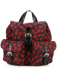 RED Valentino Heart Print Flap Backpack