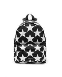 Givenchy Leather Trimmed Printed Shell Backpack Black