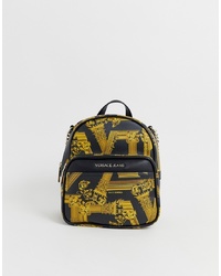 Versace Jeans Ornate Print Backpack With Chain