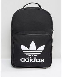 adidas Originals Trefoil Backpack In Black With Front Pocket Bk6723