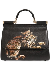 Dolce & Gabbana Medium Sicily Cats Printed Dauphine Bag