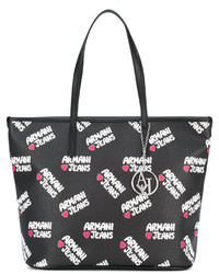 Armani Jeans Logo Print Shopping Bag