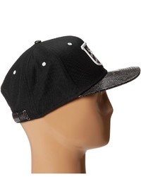Stacy Adams Ball Cap With Griffin Patch And Snake Print Bill