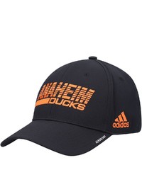 adidas Black Anaheim Ducks 2021 Locker Room Roready Flex Hat