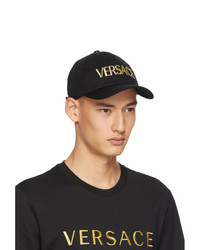 Versace Black And Gold Logo Cap