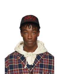Gucci Black And Red Logo Cap