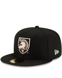 New Era Black Army Black Knights Team Detail 59fifty Fitted Hat