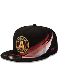 New Era Black Atlanta United Fc Brush 9fifty Adjustable Snapback Hat