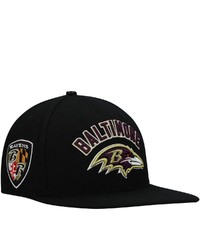 PRO STANDARD Black Baltimore Ravens Stacked Snapback Hat At Nordstrom