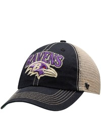 '47 Black Baltimore Ravens Tuscaloosa Trucker Clean Up Adjustable Hat At Nordstrom