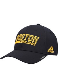adidas Black Boston Bruins 2021 Locker Room Roready Flex Hat