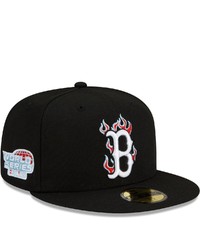 New Era Black Boston Red Sox 2004 World Series Team Fire 59fifty Fitted Hat