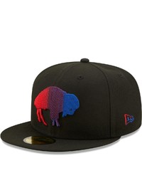 New Era Black Buffalo Bills Color Dim Throwback 59fifty Fitted Hat At Nordstrom