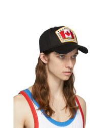 DSQUARED2 Black Canada Patch Cap