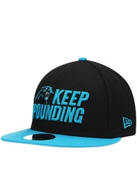New Era Black Carolina Panthers Keep Pounding 9fifty Snapback Hat In Blue At Nordstrom