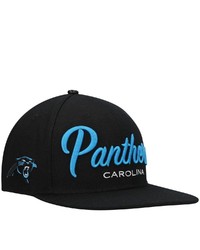 PRO STANDARD Black Carolina Panthers Script Wordmark Snapback Hat At Nordstrom