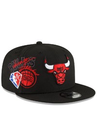 New Era Black Chicago Bulls Back Half 9fifty Snapback Adjustable Hat At Nordstrom