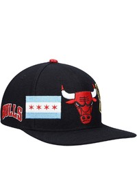 PRO STANDARD Black Chicago Bulls Double Logo Snapback Hat At Nordstrom
