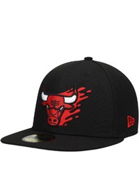 New Era Black Chicago Bulls Splatter 59fifty Fitted Hat At Nordstrom