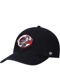 '47 Black Cincinnati Reds Mascot Logo Cooperstown Collection Clean Up Adjustable Hat At Nordstrom