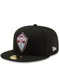 New Era Black Colorado Rapids Primary Logo 59fifty Fitted Hat
