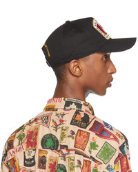 DSQUARED2 Black Embroidered Patch Baseball Cap