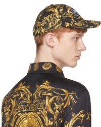 VERSACE JEANS COUTURE Black Gold Regalia Baroque Cap