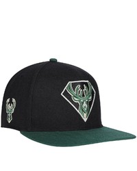 '47 Black Green Milwaukee Bucks 75th Anniversary Carat Captain Snapback Hat At Nordstrom