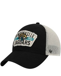 '47 Black Jacksonville Jaguars Crawford Trucker Clean Up Snapback Hat