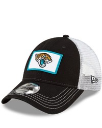 New Era Black Jacksonville Jaguars Jammer Trucker 9forty Snapback Hat