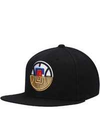 Mitchell & Ness Black La Clippers Gold Dip Down Snapback Hat At Nordstrom