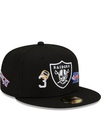New Era Black Las Vegas Raiders 3x Super Bowl Champions Count The Rings 59fifty Fitted Hat