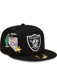 New Era Black Las Vegas Raiders City Cluster 59fifty Fitted Hat