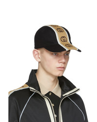 Gucci Black Logo Stripe Cap