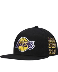 Mitchell & Ness Black Los Angeles Lakers Area Code Snapback Hat
