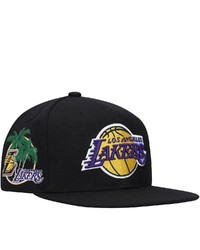 Mitchell & Ness Black Los Angeles Lakers Custom Patch Snapback Hat At Nordstrom