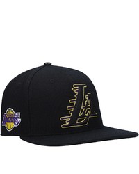PRO STANDARD Black Los Angeles Lakers Team Logo Snapback Hat At Nordstrom