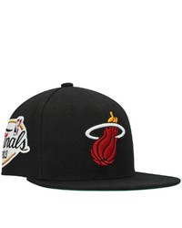 Mitchell & Ness Black Miami Heat 2013 Finals Xl Patch Snapback Hat At Nordstrom