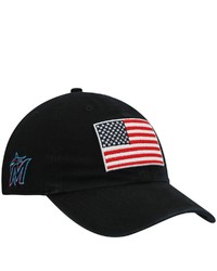 '47 Black Miami Marlins Heritage Front Clean Up Adjustable Hat At Nordstrom
