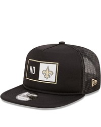 New Era Black New Orleans Saints Balanced Trucker 9fifty Snapback Hat At Nordstrom